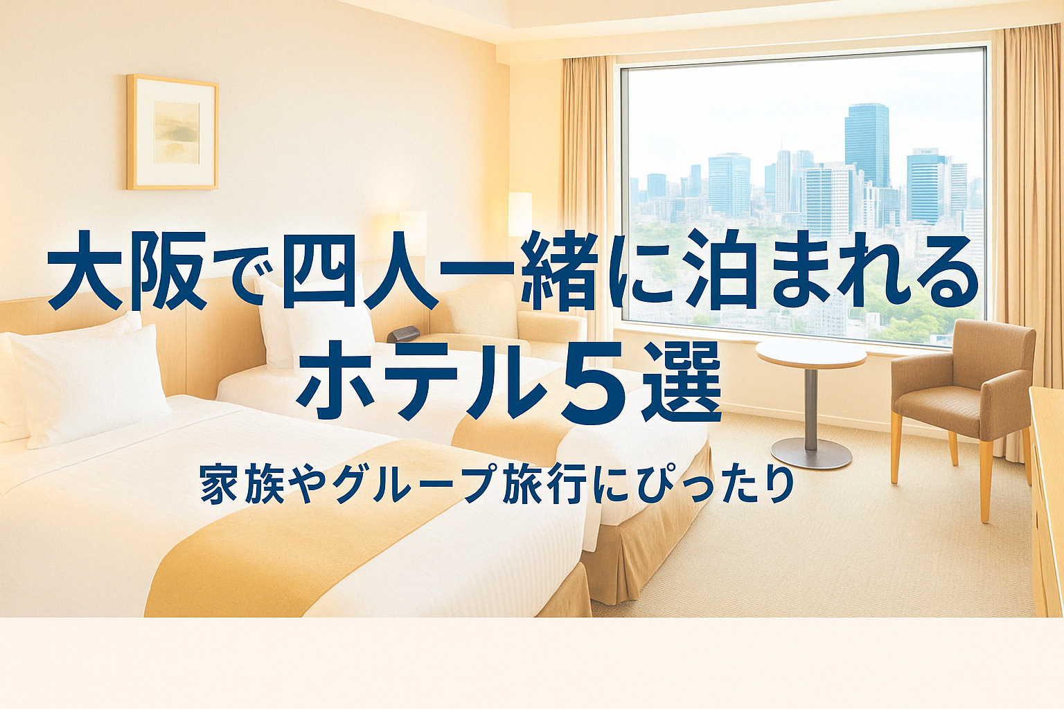 大阪で四人一緒に泊まれるホテル５選 家族やグループ旅行にぴったり
